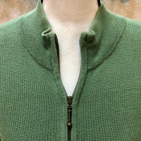 Classic 90s Pea Green Cotton Jacket - Size Women's M - Picture 4 of 7